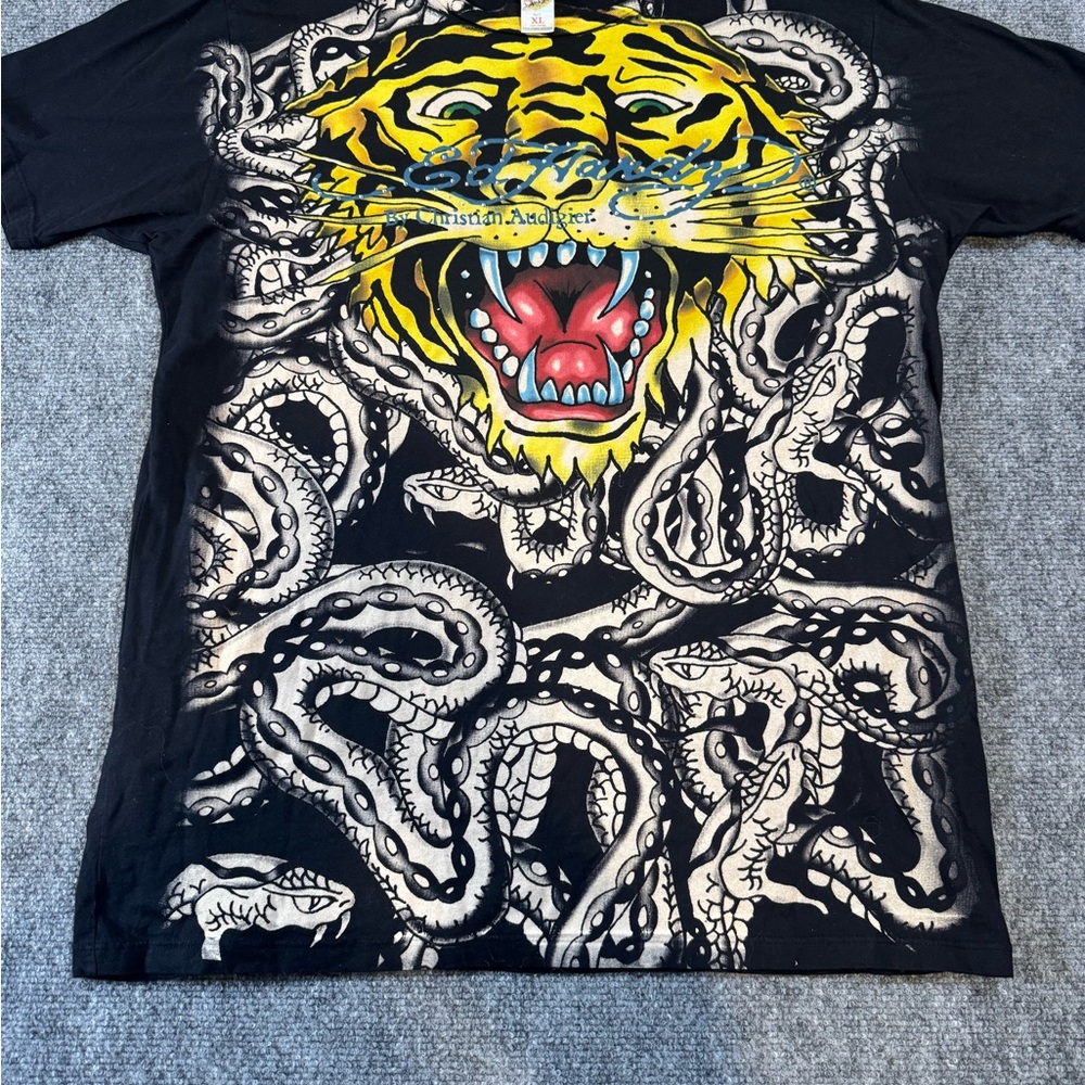 Ed Hardy by Christian Audigier Tiger Snake All Over Print T-Shirt